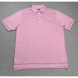 Footjoy Polo Shirt Mens Large Performance Stretch Pink Heathered Athleisure